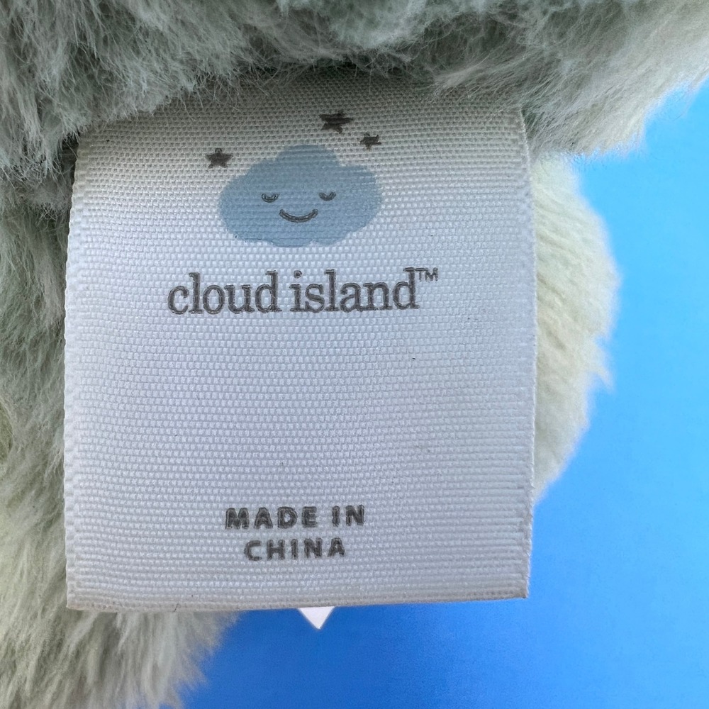 Cloud Island Triceratops Baby Rattle Plush Green Animal Nursery Sensory Toy - Picture 13 of 14